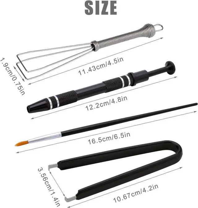 Alt view image 2 of 7 - Mechanical Keyboard Switch Puller Set, Keycap Remover Kit Keyboard Cleaner Tool Including Keycap Puller, Switch Clamp, Stem Holder, Lube Pen-Easy to Pull (Black)