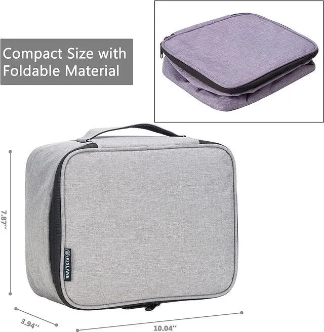 Alt view image 2 of 6 - Soft Carrying Case Compatible with Oculus Quest 2 VR, Carrying Case for Oculus Quest 2 Headset Fits for Travel, Home, Outdoor, Not Compatible with Elite Strap Gray