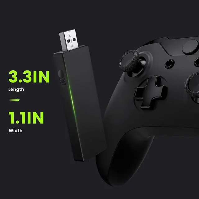 Alt view image 2 of 7 - Wireless Adapter Compatible with Xbox One Controller for Windows 10/8.1/8/7