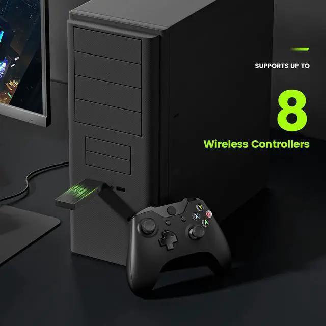 Alt view image 5 of 7 - Wireless Adapter Compatible with Xbox One Controller for Windows 10/8.1/8/7