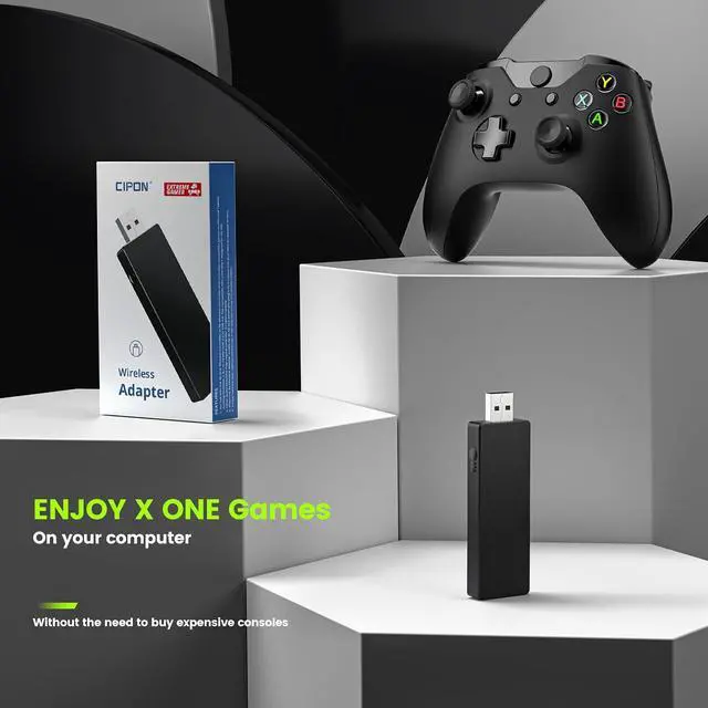 Alt view image 7 of 7 - Wireless Adapter Compatible with Xbox One Controller for Windows 10/8.1/8/7