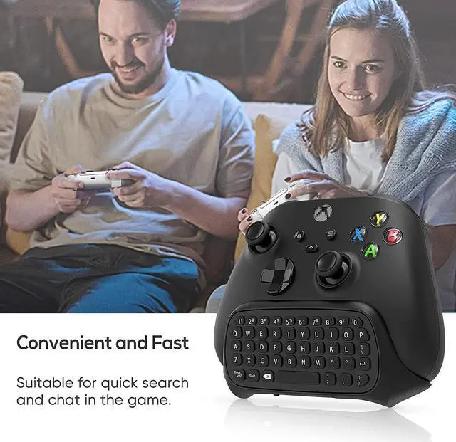 Alt view image 7 of 7 - Controller Keyboard for Xbox Series X/ S/ for Xbox One/ One S, Wireless Bluetooth Gaming Chatpad Keypad with USB Receiver, Built-in Speaker & 3.5mm Audio Jack for Xbox Series X/ S/ One/ One S, Black