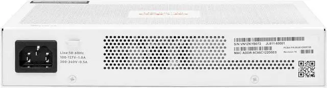 Alt view image 7 of 7 - Aruba Instant On 1830 8-Port Gb | 4-Port Class 4 PoE Smart Switch (65W) - 8X 1G |Fanless | US Cord (JL811A#ABA)