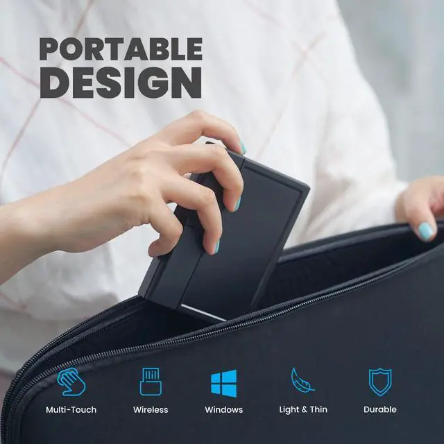Alt view image 10 of 13 - Perixx PERIPAD-504 Wired USB Multigesture Touchpad Large Tracking Surface Left & Right Buttons