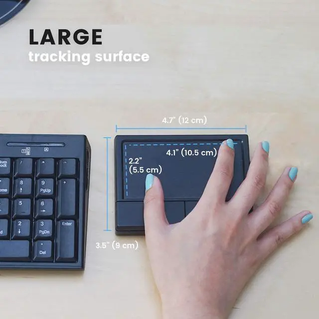 Alt view image 8 of 13 - Perixx PERIPAD-504 Wired USB Multigesture Touchpad Large Tracking Surface Left & Right Buttons