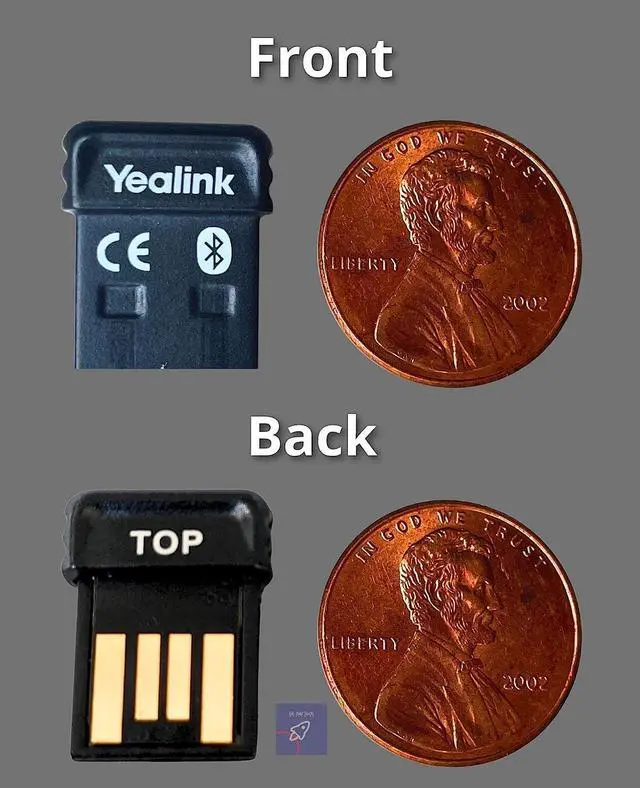Alt view image 5 of 7 - Yealink BT41 Bluetooth Adapter USB Dongle Accessory for Headphones/Headsets - for Yealink IP Phones T27G, T29G, T46G, T48G, T41S, T42S, T46S, T48S, T53, GTW Microfiber