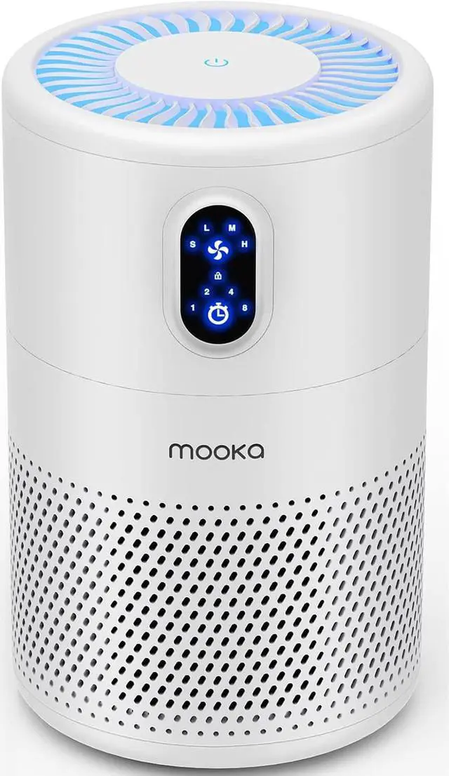 Main image of Air Purifiers for Home Large Room up to 1076ft², H13 True HEPA Air Filter Cleaner, Odor Eliminator, Remove Smoke Dust Pollen Pet Dander, Night Light(Available for California)