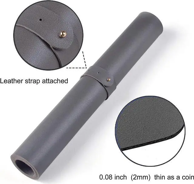 Alt view image 3 of 6 - Dual Sided PU Leather Desk Pad, Mouse Pad, Office Desk Mat, Non-Slip Laptop Desk Pad, Waterproof Desk Writing Pad for Office and Home (31.5" x 15.7", Black)