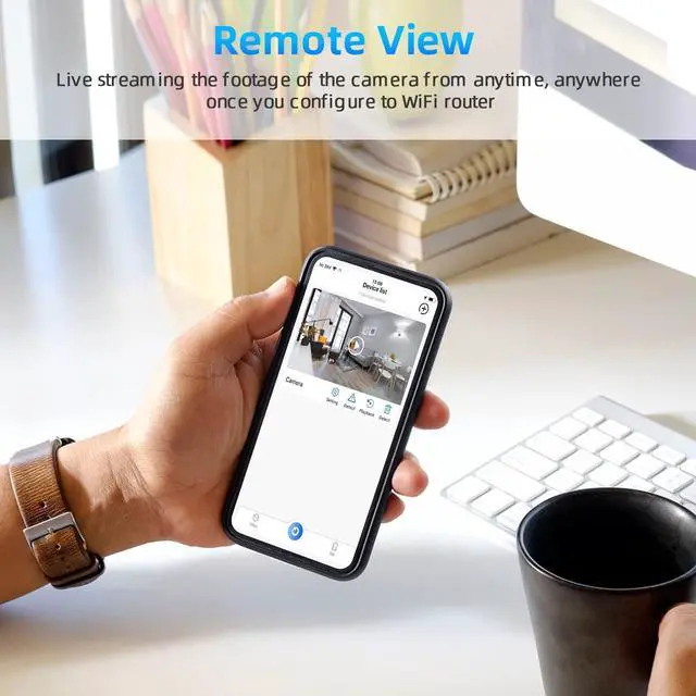 Alt view image 3 of 7 - Hidden Camera Clock, 1080P WiFi Streaming Spy Camera with Night Vision Sits in Small Desk Alarm Clock, 120° View Angle Nanny Cam with Remote View, Motion Detection Alert, Video Recording (2.4G Only)