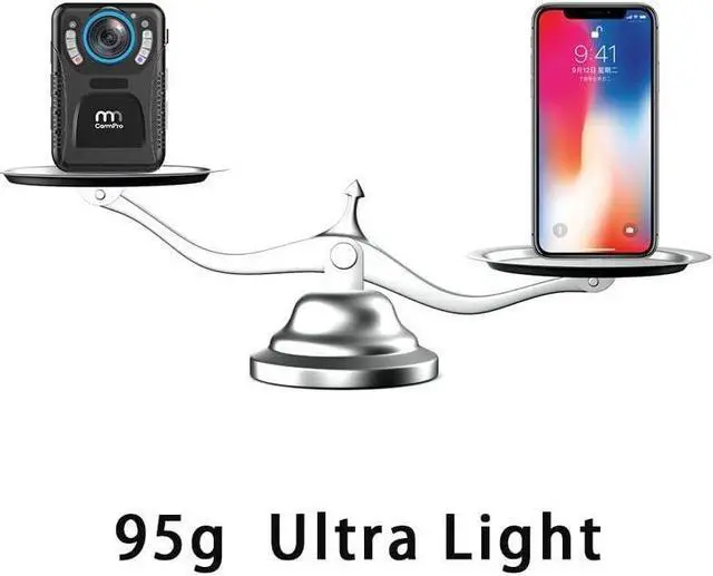 Alt view image 2 of 7 - CammPro 128GB Body Worn Camera H.265 Coding 11 Hours Recording Ultralight 1440P HD Video Body Camera, Night Vision, Premium Surveillance Pocket Wearable Camera Recorder for Security and Personal Use