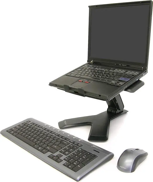 Alt view image 2 of 7 - Ergotron  Neo-Flex Elevated Laptop Stand for Desk, 6 Inch Adjustable Height  for Laptops up to 21 Inches  Black