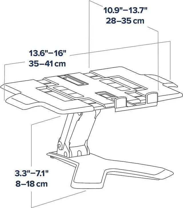 Alt view image 4 of 7 - Ergotron  Neo-Flex Elevated Laptop Stand for Desk, 6 Inch Adjustable Height  for Laptops up to 21 Inches  Black