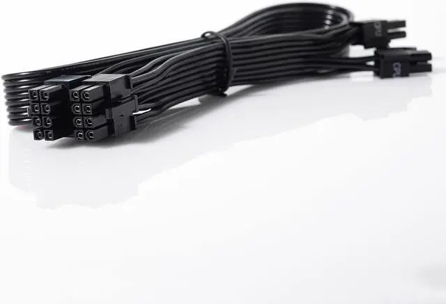 Alt view image 2 of 5 - PSU CPU 8 Pin to Dual 8 (4+4) Pin EPS Cable, Male to Male CPU Power Cable for Seasonic Focus Prime ASUS ROG Thor Strix Modular Power Supply (70cm+15cm)