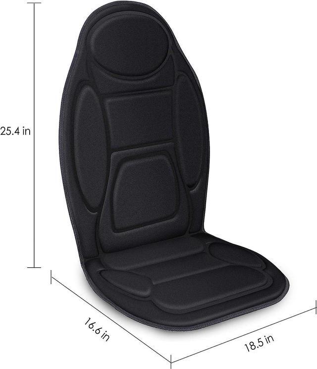 Alt view image 7 of 7 - Massage Seat Cushion - Back Massager with Heat, 6 Vibration Massage Nodes & 2 Heat Levels, Massage Chair Pad for Home Office Chair