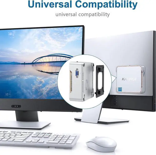 Alt view image 6 of 7 - Mini PC Windows 11 Pro, 8GB DDR4 128GB SSD Intel Celeron J4125 Mini Desktop Computer, Support 2.5-inch SSD, 2.4G+5.0G WiFi, 4K HDMI x2, Gigabit Ethernet, BT 4.2, Support Windows 10 Pro Micro PC