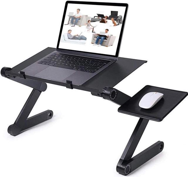 Adjustable Laptop Desk, Laptop Stand for Bed Portable Lap Desk Foldable  Table Workstation Notebook Riser with Mouse Pad, Ergonomic Computer Tray  Reading Holder Bed Tray Standing Desk 