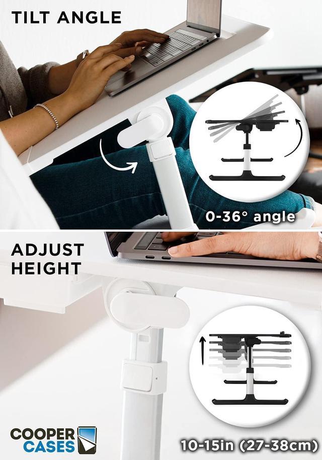 Alt view image 6 of 7 - Cooper Desk PRO Adjustable Laptop Table, Bed Desk for Laptop, Desk for Bed, Lap Desk for Laptop, Adjustable Lap Desk for Bed, Portable Desk, Laptop Stand for Bed Floor Desk