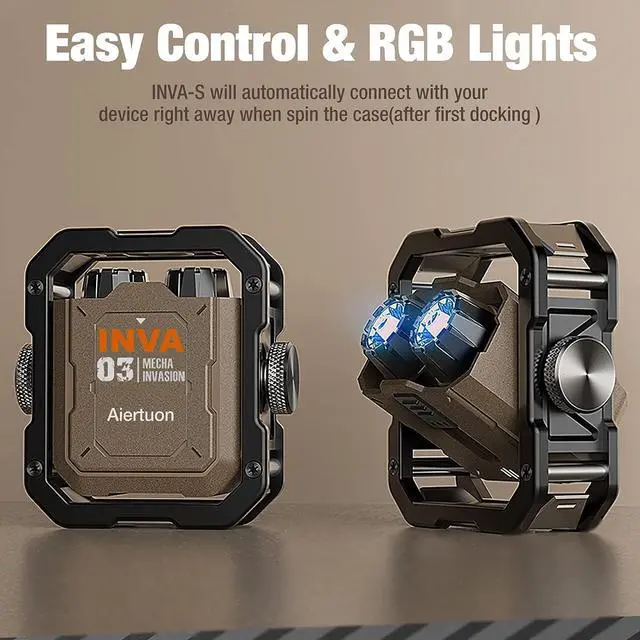 Alt view image 6 of 6 - Aiertuon Wireless Bluetooth 5.3 Gaming Earbuds, 3D Stereo Clear Call Noise Canceling in-Ear Headphones, 65ms Low-Latency TWS Headphone Compatible for iPhone Android, with Fidget Spinner, RGB Lights