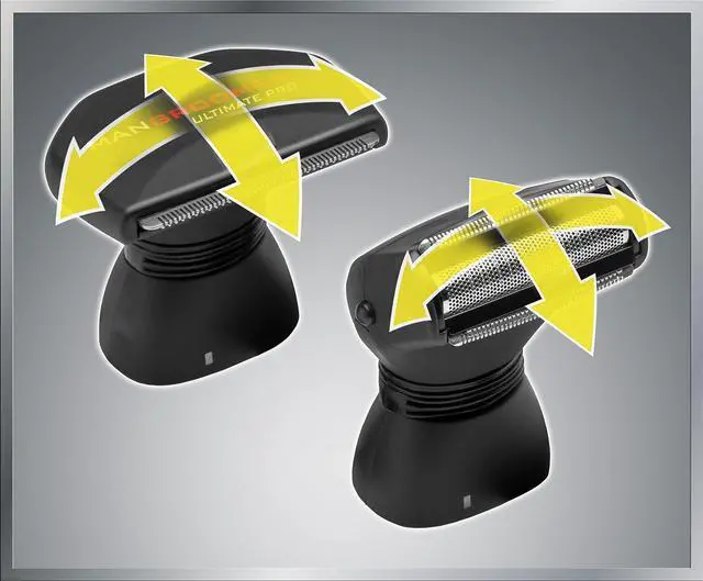 Alt view image 2 of 5 - MANGROOMER - ULTIMATE PRO Back Shaver with 2 Shock Absorber Flex Heads, Power Hinge, Extreme Reach Handle and Power Burst