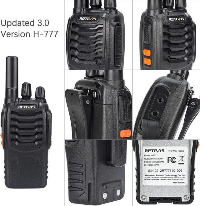 Alt view image 6 of 7 - Case of 6,Retevis H-777 Walkie Talkies for Adults Long Range, Rechargeable Two-Way Radios,with 6-Way Multi Unit Charger,Flashlight Handheld Business 2 Way Radios