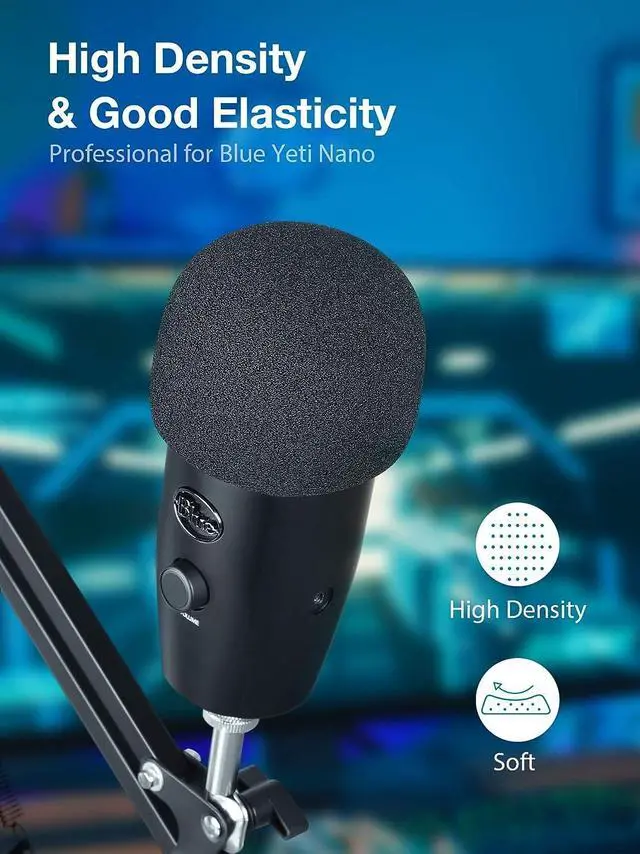 Alt view image 7 of 7 - InnoGear Microphone Stand, Adjustable Mic Stand Set for Blue Yeti Nano Suspension Boom Scissor Arm Stand with 5/8" to 3/8" Screw, 5/8" to 1/4 Screw, Nano Mic Windscreen and Dual Layered Mic Pop Filter