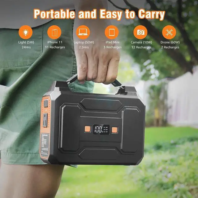 Alt view image 4 of 7 - Apowking Portable Power Bank with AC Outlet, 146Wh/39600mAh 110V/100W Laptop Charger Battery Backup, External Battery Pack Power Supply for Home Emergency Outage, Outdoor Camping RV Trip Adventure