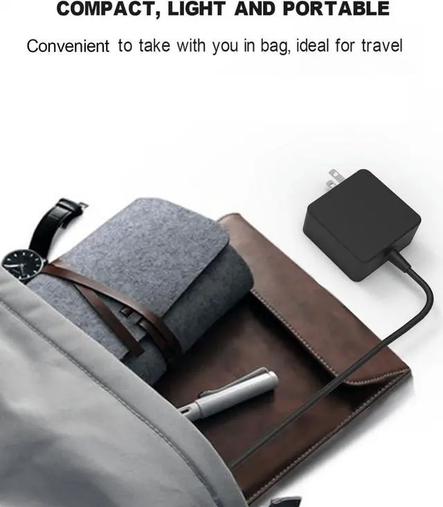 Alt view image 7 of 7 - 45W USB Type C Laptop Charger Fit for Samsung Chromebook 4 4+ Plus XE310XBA XE350XBA XE513C24 XE520QAB XE521QAB W16-030N1A PA-1300-87 Laptop Power Supply Adapter Cord