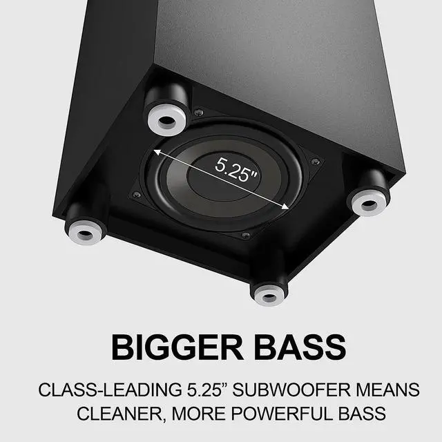 Alt view image 4 of 7 - 2.1 Sound Bar with Subwoofer, Soundbar for TV, Surround Sound System with Bluetooth/HDMI ARC/Optical/AUX/USB, 31 Inch
