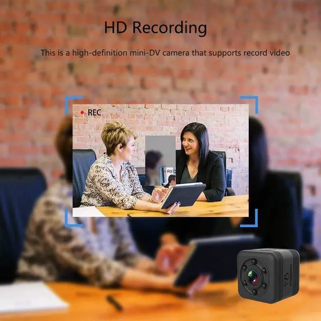 Alt view image 5 of 7 - Mini Spy Camera 1080P Full HD Hidden Camera via Wireless WiFi Connection and App Control, Cop Cam with Audio and Video Magnetic Waterproof Night Vision for Indoor and Outdoor