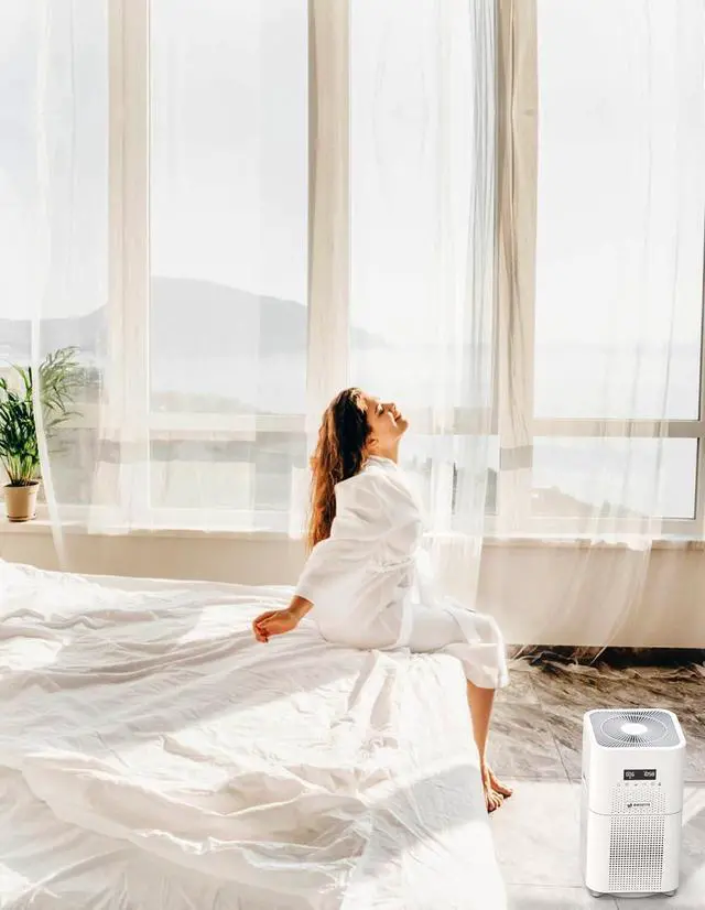 Alt view image 7 of 7 - HEPA Air Purifiers for Home Large Room, CADR 400+ m³/h Up to 1720 Sq Ft, H13 Ture Hepa Air Filter Cleaner for Allergies Pet Dander Smoke Dust with 22dB Sleep Mode for Bedroom, White
