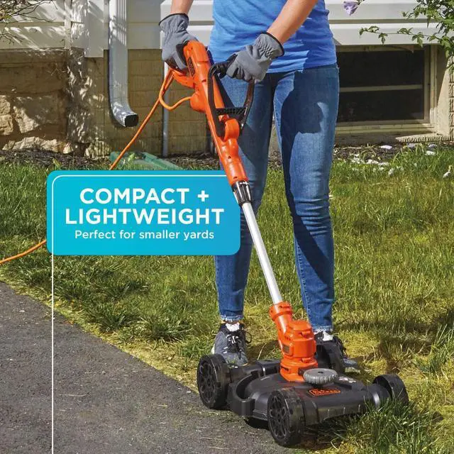 Alt view image 3 of 5 - BLACK+DECKER Electric Lawn Mower, String Trimmer, Edger, 3-in-1, Corded