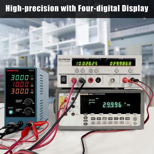 Alt view image 5 of 7 - Adjustable DC Power Supply (0-30 V 0-10 A) with Output Enable/Disable Button HANMATEK HM310 Mini Variable Switching Digital Bench Power Supply with USB Charging