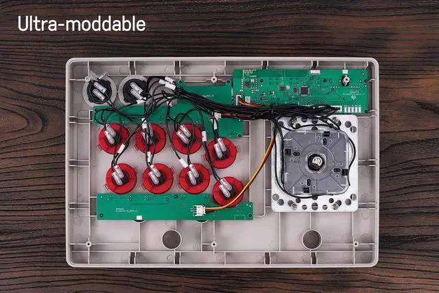 Alt view image 6 of 7 - 8BitDo Retro Arcade Fight Stick 8 Way Joystick with 2 Dedicated Macro Buttons and Turbo Function for Switch and PC Windows, Support Wireless Bluetooth, 2.4G Receiver and Wired USB-C Cable Connection