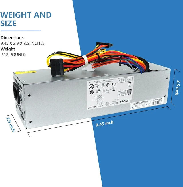 Alt view image 6 of 7 - POINWER H240AS-01 H240AS-00 L240AS-00 2TXYM 3WN11 240W Optiplex 7010 SFF Power Supply for Dell Optiplex 390 790 960 990 3010 9010 Small Form Factor Systems CCCVC 3RK5T ac240as-00 D240ES-00