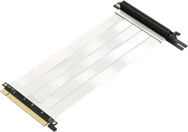 Main image of LINKUP - Ultra PCIe 4.0 X16 Riser Cable [RTX4090 RX6950XT x570 B550 Z690 Tested] Shielded Extreme High-Speed Vertical Mount Gaming PCI Express Gen4Left Angle Socket (28cm) 3.0 Gen3 CompatibleWhite