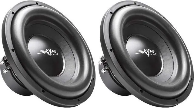 Main image of (2) Skar Audio SDR-12 D4 12" 1200W Max Power Dual 4 Ohm Car Subwoofers, Pair of 2