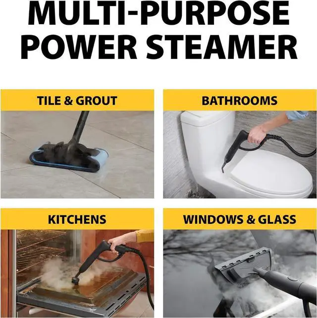 Alt view image 6 of 7 - On-Demand Steam Cleaner & Wallpaper Removal, Multipurpose Power Steamer, 18 Attachments Included (Some Pieces Included in Storage Compartment) For Floor