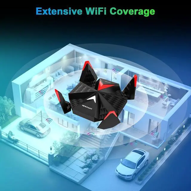 Alt view image 5 of 7 - NEWFAST WiFi 6 USB 3.0 Adapter for Gaming PC, The First AX5400 Tri-Band Esports Wireless Adapter for Desktop PC Laptop, Gigabit Speed Wireless Network Adapter WiFi Dongle Supports Windows 11/10