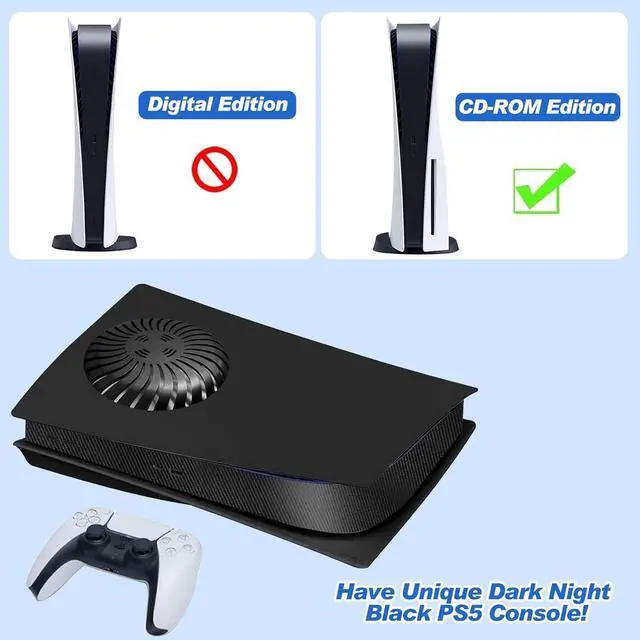 Alt view image 5 of 7 - PS5 Plates with Cooling Vent, Hard PS5 Face Plates with PS5 Middle Skin, ABS Shockproof PS5 Replacement Shell Anti-Scratch PS5 Cover PS5 Plates for PS5 Console Disc Edition