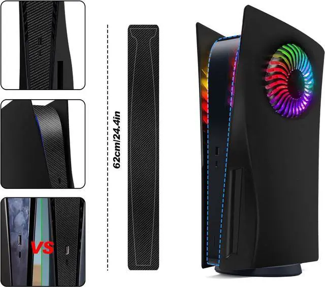 Alt view image 4 of 7 - PS5 Plates with Cooling Vent, Hard PS5 Face Plates with PS5 Middle Skin, ABS Shockproof PS5 Replacement Shell Anti-Scratch PS5 Cover PS5 Plates for PS5 Console Disc Edition