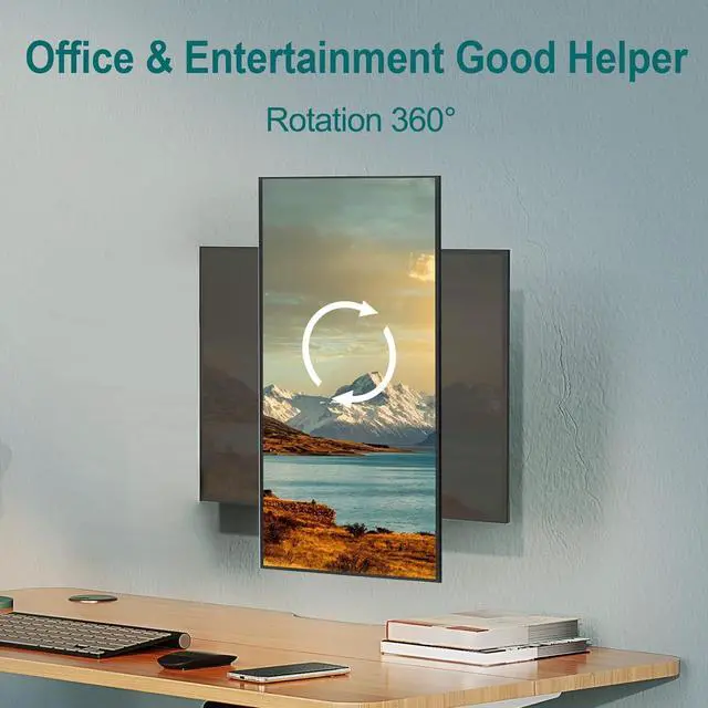 Alt view image 3 of 7 - MOUNT PRO Single Monitor Wall Mount for 13 to 32 Inch Computer Screens, Gas Spring Arm Holds Up to 17.6lbs, Full Motion Adjustable,VESA Mount 75x75, 100x100,Black