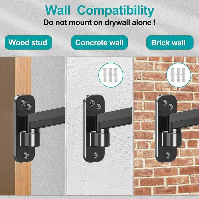 Alt view image 5 of 7 - MOUNT PRO Single Monitor Wall Mount for 13 to 32 Inch Computer Screens, Gas Spring Arm Holds Up to 17.6lbs, Full Motion Adjustable,VESA Mount 75x75, 100x100,Black