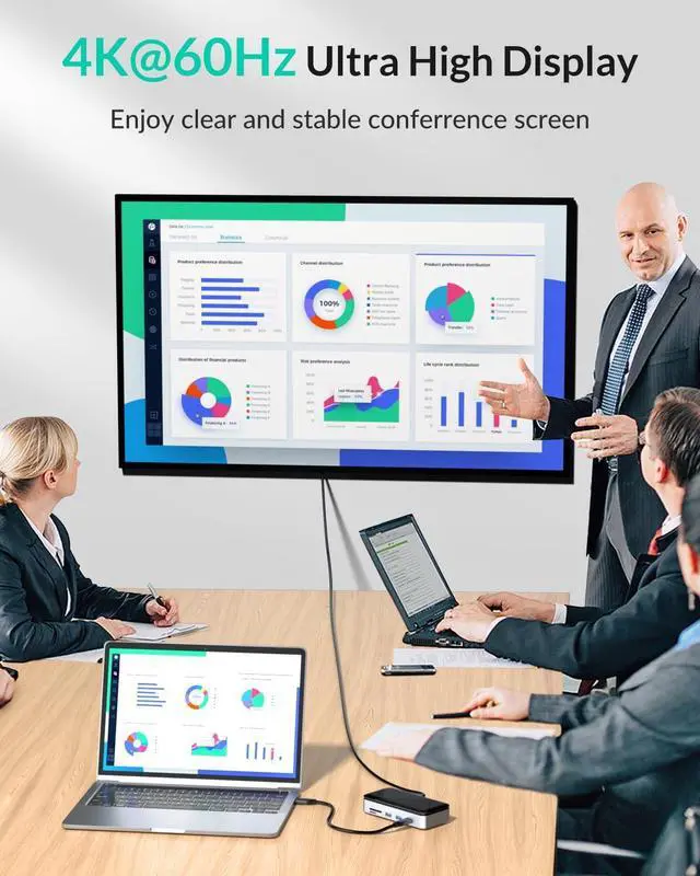 Alt view image 7 of 7 - 10-in-1 USB C Hub with M.2 SSD Enclosure Docking Station, PD 100W, 10Gbps NVMe Sata Enclosure, 10Gbps USB C/A Ports, 2*5Gbps USB A Ports, 4K@60HZ HDMI, 1000Mbps Ethernet, SD/TF Card Reader