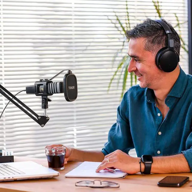 Alt view image 7 of 7 - Microphone Kit, PC Podcast Recording Cardioid Condenser Computer Mic Set for Gaming, Streaming, Singing, Voice Over, YouTube, Studio Mic Bundle with Adjustable Arm Stand, TC30+