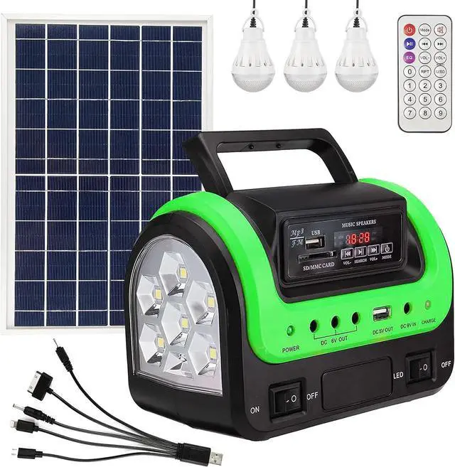 Main image of Solar Generator - Portable with Panel, Solar Power Generators Station Flashlight, Emergency Powered for Home Use Camping Hunting Emergency(Green)