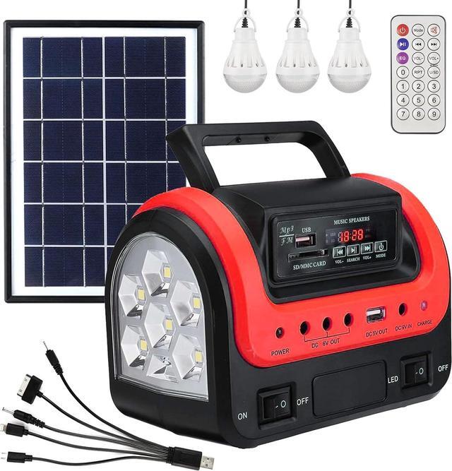 Main image of Solar Generator - Portable Generator with Solar Panel,Solar Power Generators Portable Power Station with Flashlight,Emergency Generator Solar Powered for Home Use Camping Travel Hunting Emergency(Red)