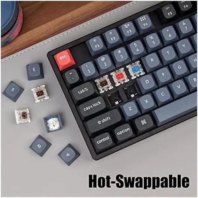 Alt view image 4 of 6 - Keychron K8 Pro QMK/VIA Wireless Mechanical Keyboard, Hot-Swappable Aluminum Frame TKL Custom Programmable Keyboard with RGB Backlit, Gateron G Pro Red Switch