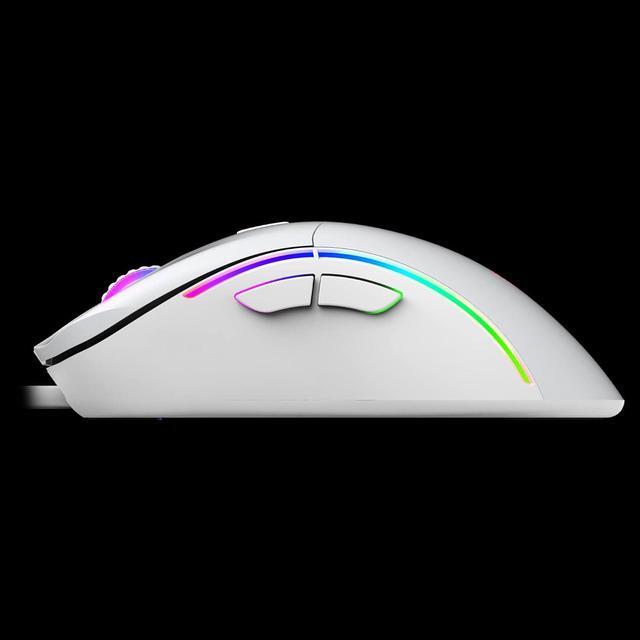 Alt view image 4 of 7 - GAMDIAS Zeus Hermes E4 3-in-1 Combo, 60% Multi-Colored Mechanical Keyboard, RGB 12800 DPI Ergonomic Mouse, Non-Slip Extended Gaming Mouse Mat, White