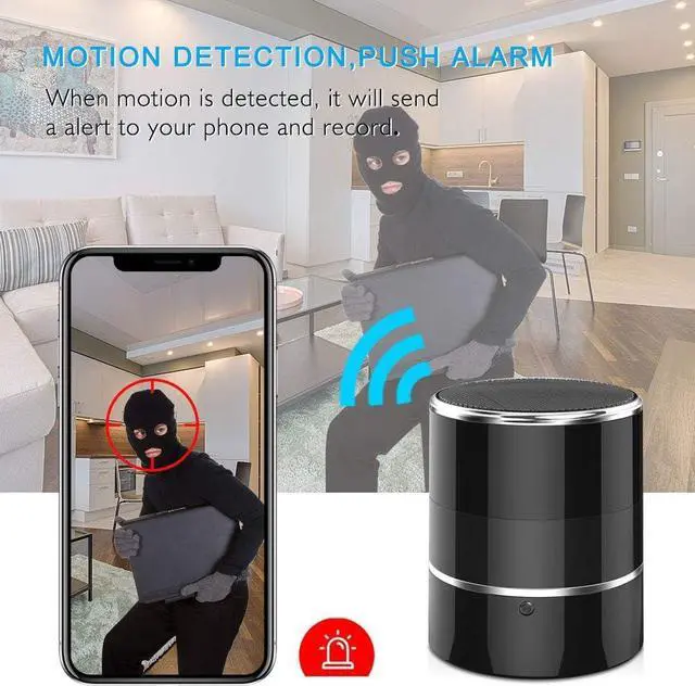 Alt view image 3 of 5 - Hidden Spy Camera WiFi in Bluetooth Speaker with 1080P/4K 240° Viewing Angle, Nanny Cam App Remote Viewing,Wireless Security Camaras Espias Ocultas,Motion Activated (Supports 2.4G/5G WiFi)