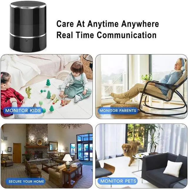 Alt view image 4 of 5 - Hidden Spy Camera WiFi in Bluetooth Speaker with 1080P/4K 240° Viewing Angle, Nanny Cam App Remote Viewing,Wireless Security Camaras Espias Ocultas,Motion Activated (Supports 2.4G/5G WiFi)